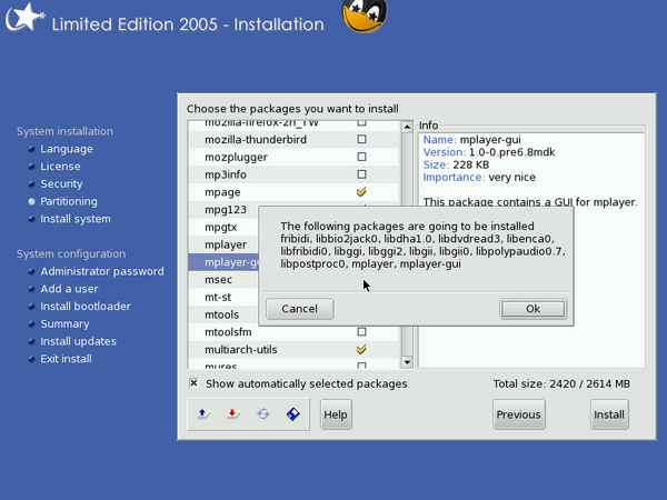 Install screenshot