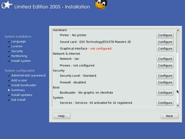 Install screenshot