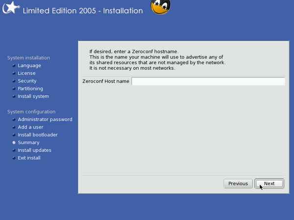 Install screenshot