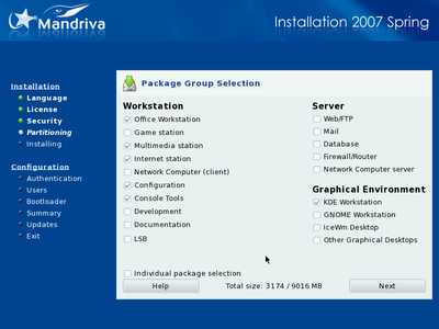 Install screenshot